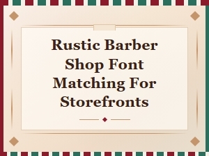 Best Rustic Barber Shop Font Pairing Ideas for Storefronts