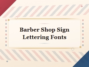 Free Barber Shop Sign Lettering Fonts for Vintage Design Projects